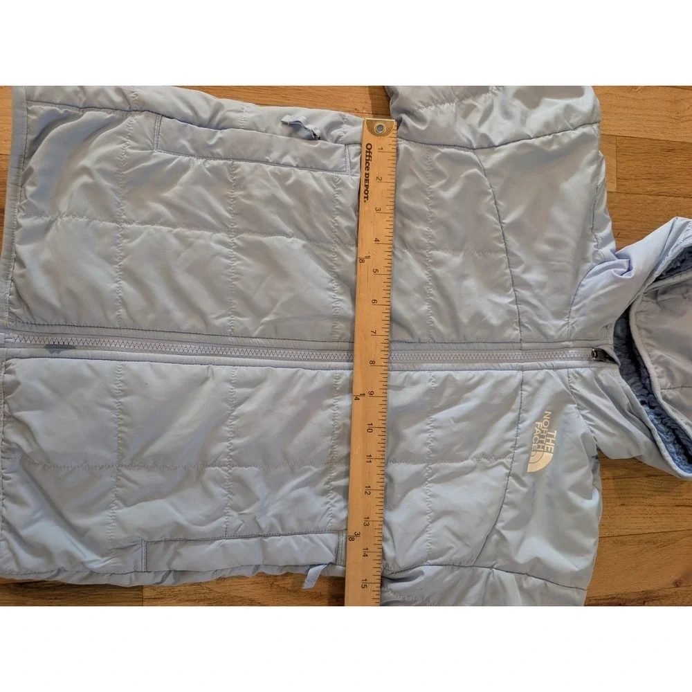 THE NORTH FACE Kids XS Reversible Shasta Jacket Blue Puffer Coat Sherpa Hooded